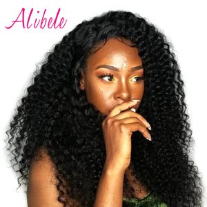 Alibele Malaysian Curly Hair Weave Human Hair Bundles 100g/Piece Can Be Colored 10-28 inch Non Remy Natural Hair Extensions 1B#