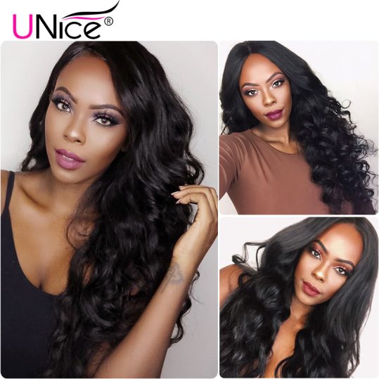 UNICE HAIR Malaysian Body Wave Hair Bundles Natural Color 100% Human Hair Weave Non Remy Hair Weft 1 Piece 8-30inch Can Buy 4PCS