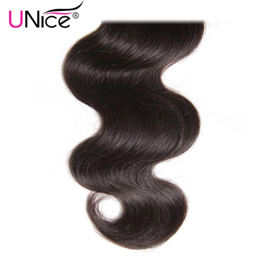 UNICE HAIR Malaysian Body Wave Hair Bundles Natural Color 100% Human Hair Weave Non Remy Hair Weft 1 Piece 8-30inch Can Buy 4PCS