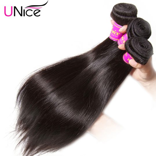 UNICE HAIR Malaysian Straight Hair Extension 8-30inch Natural Human Hair Bundles Non Remy Hair Weave 1 Piece Can Buy 3 or 4 PCS
