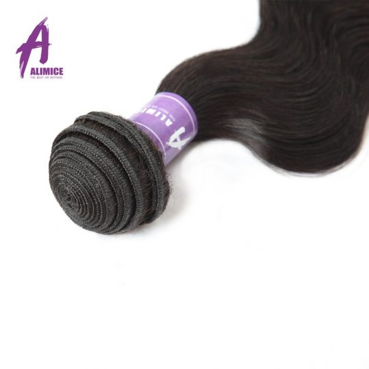 Malaysian Body Wave Hair Bundles 100% Human Hair Weave Bundles Alimice Hair Extension Non-Remy Hair Weaving 100g Natural Color