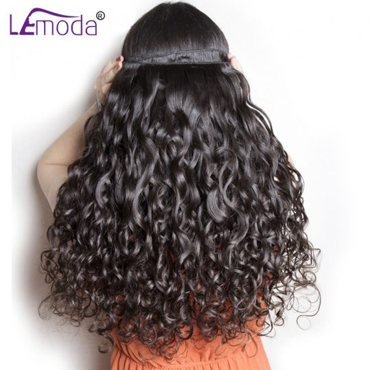 Le Moda Malaysian Water Wave Human Hair Weave Bundles 100g/PC Thick Hair extensions Can be Dyed non Remy Hair