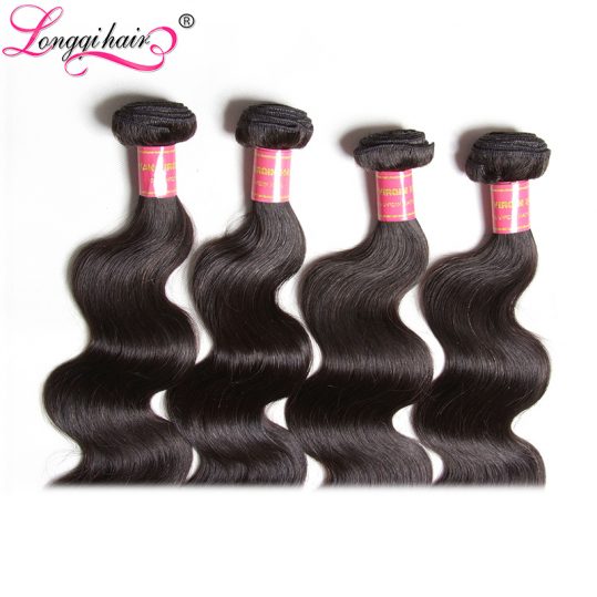 Longqi Hair Malaysian Body Wave Hair Bundle Non Remy Hair 100% Human Hair Weave Natural Color 8 Inch - 30 Inch Ships Free