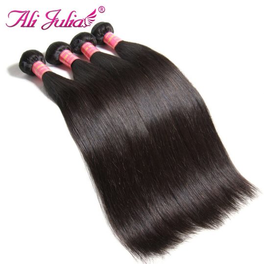 Ali Julia Hair One Piece Malaysian Straight Hair Weave Natural Color 8''-30'' Double Machine Weft Human Non Remy Hair Extension