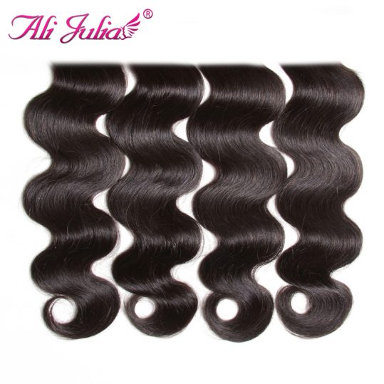 Ali Julia Hair Malaysian Body Wave Bundles Human Hair Weave 8-30 inches Hair Extension Non Remy Can Buy 3 or 4 Bundles and Mixed