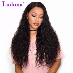Luduna Human Hair Bundles Malaysian Water Wave Weave Bundles 1pcs/lot Non-remy Hair Extension Natural Color Can Buy 3 or 4 Piece