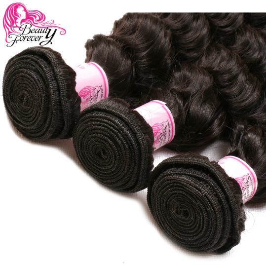 Beauty Forever Malaysian Deep Wave Hair Weaving Non-Remy Hair 100% Human Hair Weave Bundles 1 Piece Natural Color 12-26in