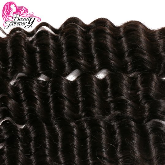Beauty Forever Malaysian Deep Wave Hair Weaving Non-Remy Hair 100% Human Hair Weave Bundles 1 Piece Natural Color 12-26in
