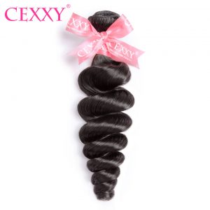 CEXXY Indian Hair Loose Wave Remy Hair 100% Human Hair Bundles 12-28 Inch Natural Color Free Shipping