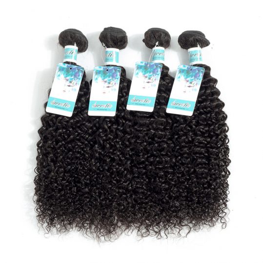 Sweetie Raw Indian Virgin Hair Kinky Curly Extensions Human Hair Weaving Bundles Natural Color 1 Piece 100G/pc Free Shipping