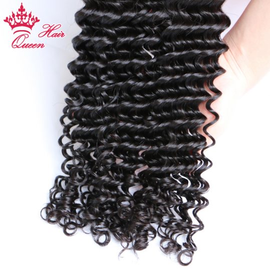 Queen Hair Products Indian Virgin Hair Deep Wave 100% Unprocessed Human Hair Extensions 14"-22" Natural Color Free Shipping