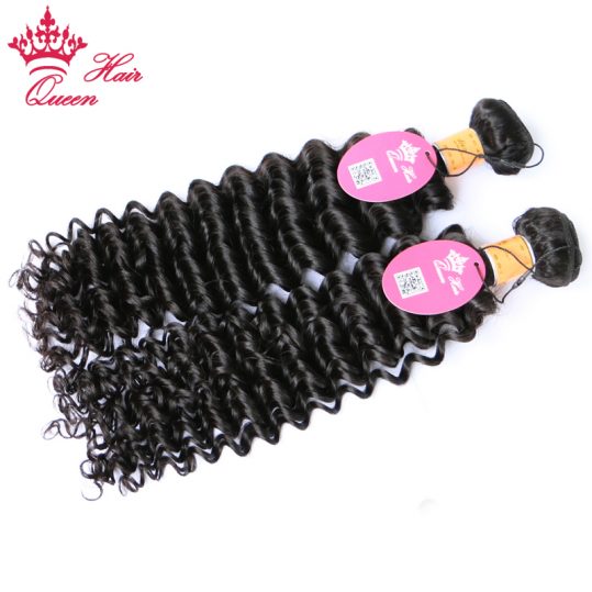 Queen Hair Products Indian Virgin Hair Deep Wave 100% Unprocessed Human Hair Extensions 14"-22" Natural Color Free Shipping