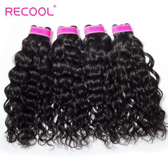 Recool Indian Virgin Hair Bundles 10-28 Inch Wet And Wavy Human Hair Weave Bundles Natural Color Hair Extensions Free Shipping