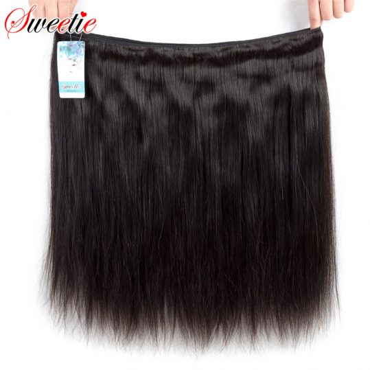 Sweetie Raw Indian Virgin Hair Straight 100% Human Hair Extensions 100g 8-30 Inch 1 Piece Only Natural Black Free Shipping