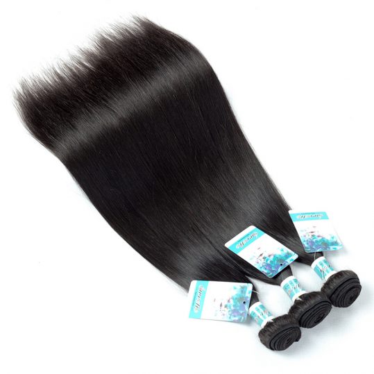 Sweetie Raw Indian Virgin Hair Straight 100% Human Hair Extensions 100g 8-30 Inch 1 Piece Only Natural Black Free Shipping