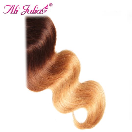 Ali Julia Hair Indian Non-remy Ombre Body Wave Bundles Color T1B427 16 Inches to 26 Inches Free Shipping Hair Extension