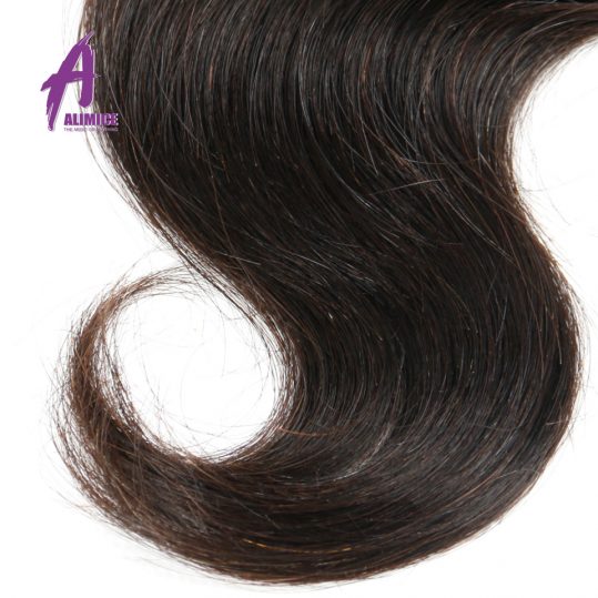 Alimice Raw Indian Hair Body Wave Bunbdles Human Hair Weave 8-30Inch Natural Color 1 Piece Non Remy Hair Free Shipping