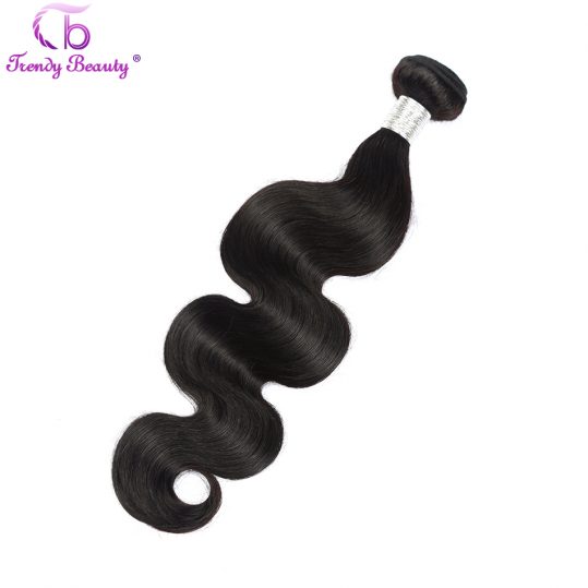 Trendy Beauty Hair Indian Body Wave Hair Natural Black 1B Indian Human Hair Weave Extensions Non Remy Hair Free Shipping