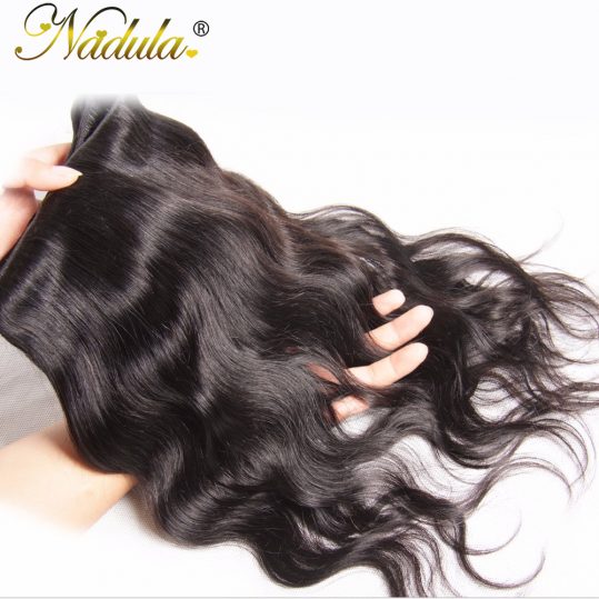 Nadula Hair Extensions Indian Body Wave Hair Weaves 100% Human Hair Products Non Remy Hair Natural Color Can Mix Bundles