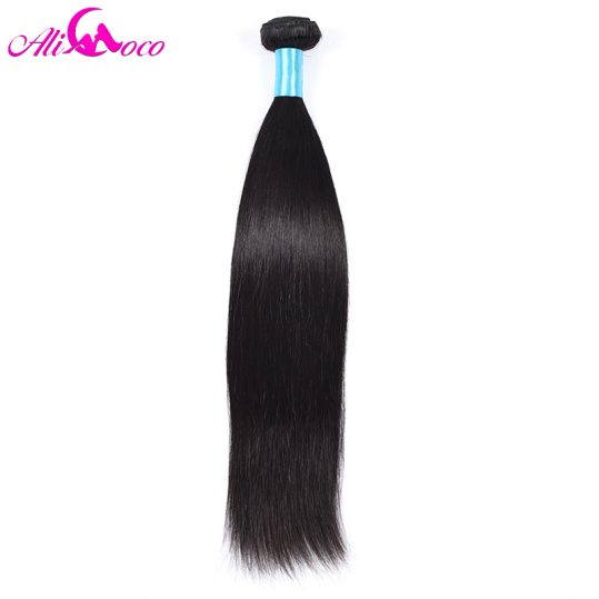 Ali Coco Hair Products 10-28 1 Piece Human Hair Weave Non Remy Natural Color Indian Straight Hair Weave Bundles