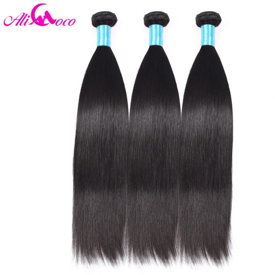 Ali Coco Hair Products 10-28 1 Piece Human Hair Weave Non Remy Natural Color Indian Straight Hair Weave Bundles