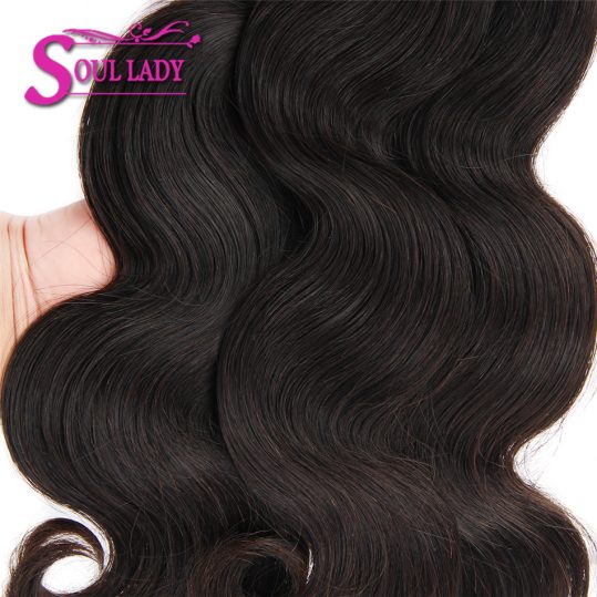 Soul Lady Hair Raw Indian Body Wave 100% Human Hair Weave Bundles Non Remy Hair Extensions Natural Color Can Buy 3 or 4 bundles