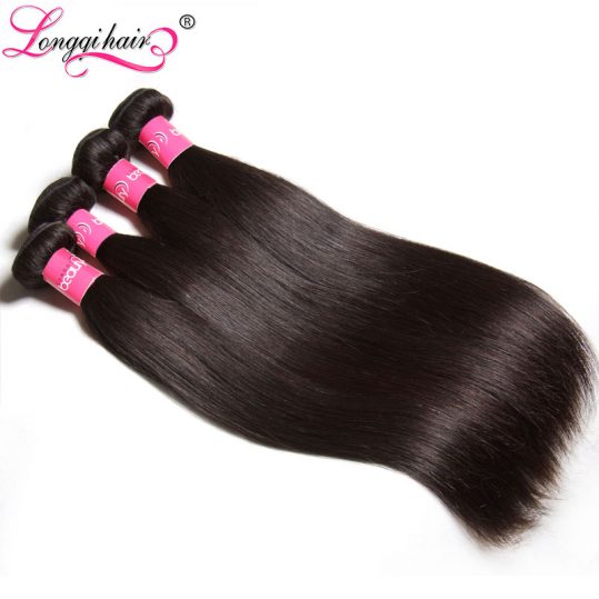 Longqi Hair Indian Straight Hair Bundles Non-Remy Hair Natural Black Color 8''-30'' 100% Human Hair Extensions 1 Piece Only