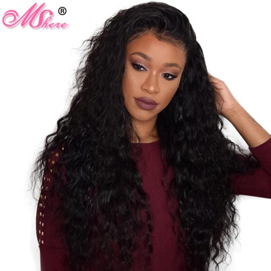 Mshere Hair Indian Water Wave Human Hair Extensions 100% Non Remy Hair Weave bundles 1piece Can Be Dyed Thick And Full Natural