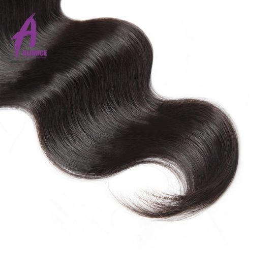 Indian Body Wave Human Hair Weave Bundles Hair Extensions Alimice 100% Non-Remy Hair Weaving Machine Double Weft Natural Color