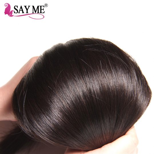 SAYME Straight Hair Raw Indian Hair 8-26inch 100% Human Hair Weave Bundles Natural Color 1PCS Free Shipping Non Remy Hair