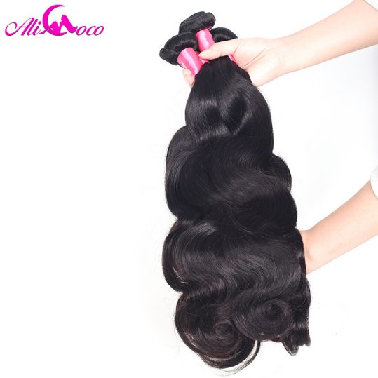 Ali Coco Hair 1 Piece Indian Body Wave Hair Weaving 100% Human Hair 10-28 Inch Non-Remy Hair Free Shipping