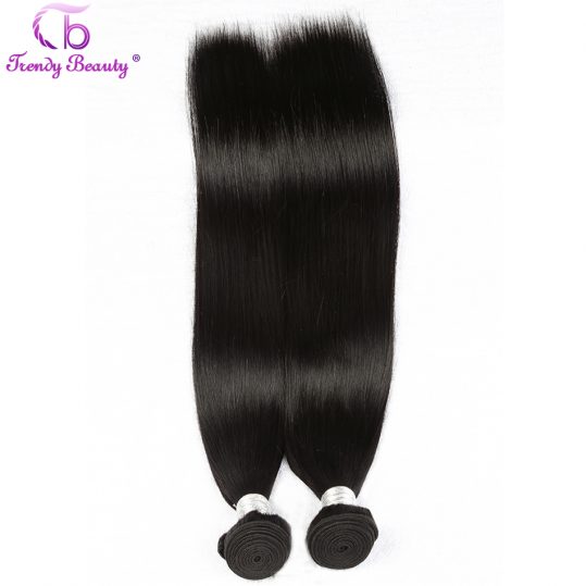 Trendy Beauty Hair Indian Straight Human Hair Bundles 100g/pc Can Buy 3 or 4 Pcs Non Remy Hair Natural 1B Color Can Be Dyed