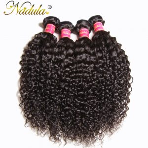 Nadula Hair 8-26inch Indian Curly Hair 100% Human Hair Bundles Machine Double Weft Non Remy Hair Weaves 1Piece Can Be Dyed