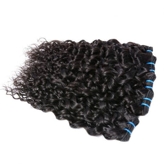 Indian Water Wave Human Hair Extensions 10"-28" Natural Black 1 Piece Non-Remy Hair Weave Bundles Iwish Human Hair Can Be Dyed