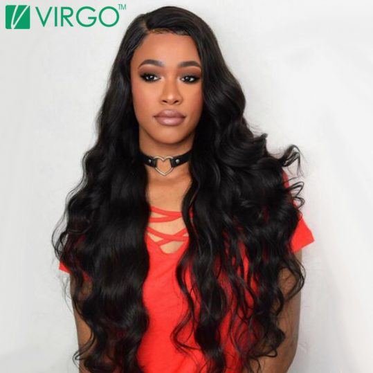 Virgo Raw Indian Body Wave Human Hair Weave Bundles 1 Piece Non Remy Hair Bundle Hair Extensions 1B Natural Black Can Be Dyed