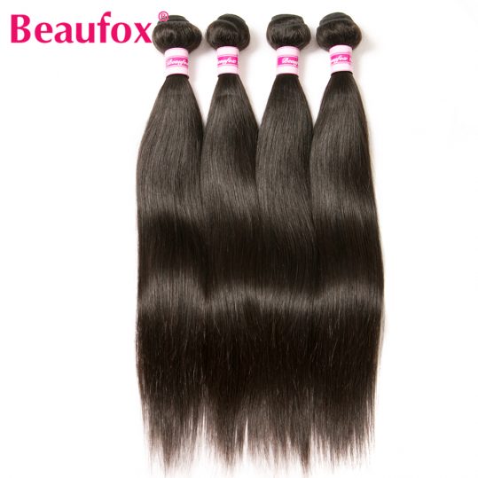 Beaufox Indian Straight Hair Bundles 100% Human Hair Bundles Extensions 8''-28'' Can Buy 3 or 4 Bundles Non-remy Hair