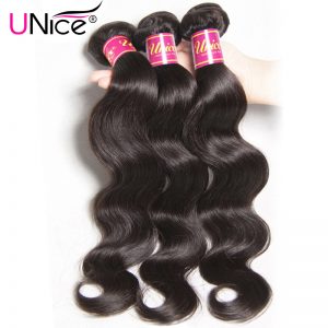 UNice Hair Company Indian Hair Body Wave Human Hair Bundles 1 Piece Non Remy Hair Extensions Weave 8-30inch Can Mix Any Length