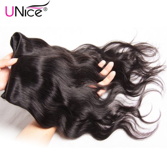 UNice Hair Company Indian Hair Body Wave Human Hair Bundles 1 Piece Non Remy Hair Extensions Weave 8-30inch Can Mix Any Length