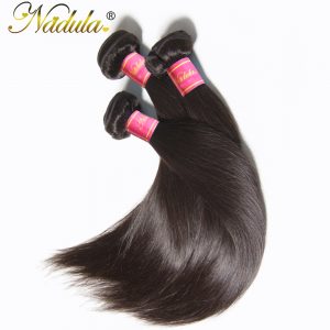 Nadula Hair Products 1Bundle Indian Straight Hair 8-30 inch Non-Remy Hair 100% Human Hair Weave Bundles Machine Double Weft