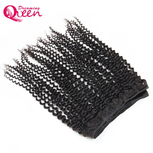 Mongolian Kinky Curly Hair Weave Bundles 100% Human Remy Hair Dreaming Queen Hair Weaving Extensions Natural Color Free Shipping