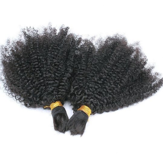 Human Braiding Hair Bulk No Weft Afro Kinky Curly Bulk Hair For Braiding Mongolian Remy Hair Crochet Braids Honey Queen Hair