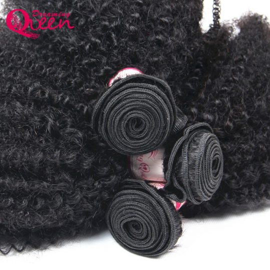 Mongolian Afro Kinky Curly Hair 4B 4C Natural Black 1B Color 100% Human Hair Weave Dreaming Queen Remy Hair Products 1 Bundles