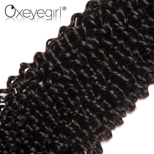 Oxeye girl Mongolian Kinky Curly Hair Bundles 100% Human Hair 10-28 Inch 1Piece Natural Color Non Remy Hair Extensions