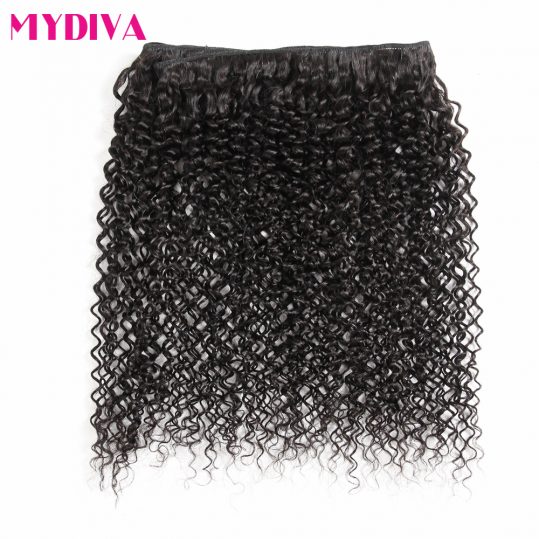 Mydiva Hair Store Mongolian Kinky Curly Weave Human Hair Bundles 100% Non Remy Hair Extensions Can Buy 3/4 pcs Can Be Dyed