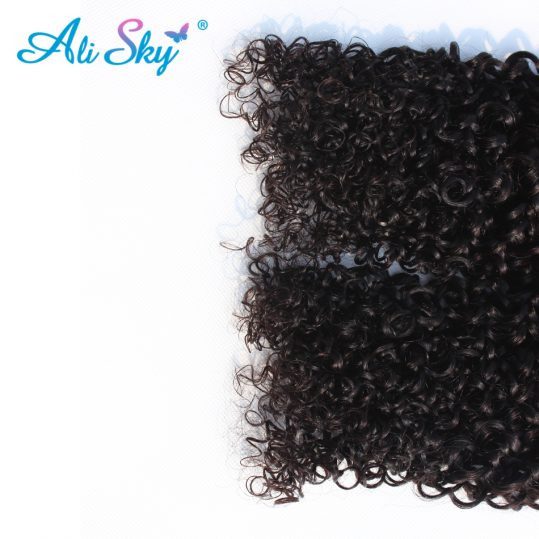 Ali Sky Mongolian nonremy kinky curly human hair weaves 1piece can buy 3or4 bundles natural back thick weft for black women