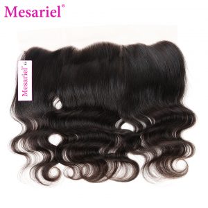 Mesariel Remy Hair Brazilian 13x4 Lace Frontal Free Shipping Natural Color 100% Human Hair Body Wave Lace Frontal Closure