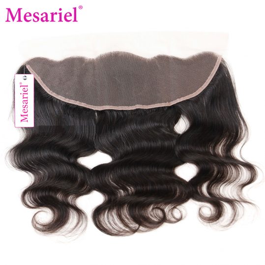 Mesariel Remy Hair Brazilian 13x4 Lace Frontal Free Shipping Natural Color 100% Human Hair Body Wave Lace Frontal Closure