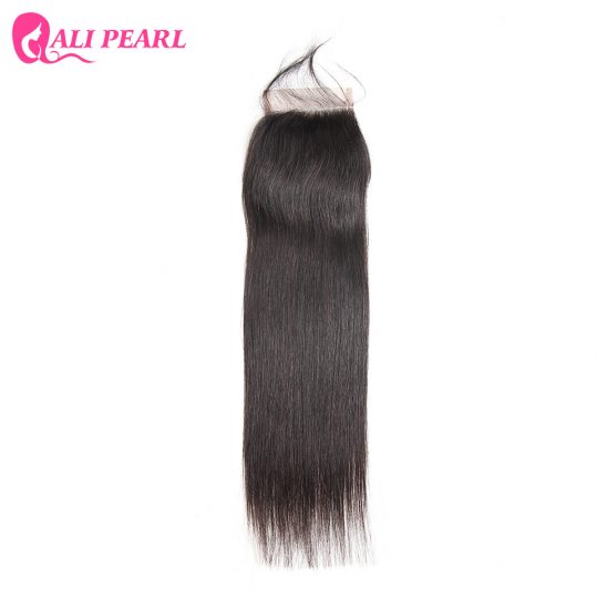 AliPearl Hair Human Hair Lace Closure Brazilian Straight Hair Closure 4X4 Free Part Closure 8-20 inch Remy Hair Free Shipping