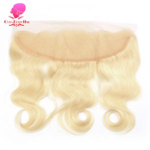 QUEEN BEAUTY HAIR Brazilian Remy Human Hair 613 Blonde Lace Frontal Closure Free Part Body Wave 13x4 Bleached Knots Baby Hair