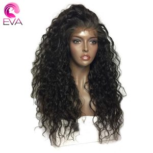 250% Density 360 Lace Frontal Wigs Pre Plucked With Baby Hair Eva Hair Water Wave Brazilian Remy Human Hair Wigs For Black Women